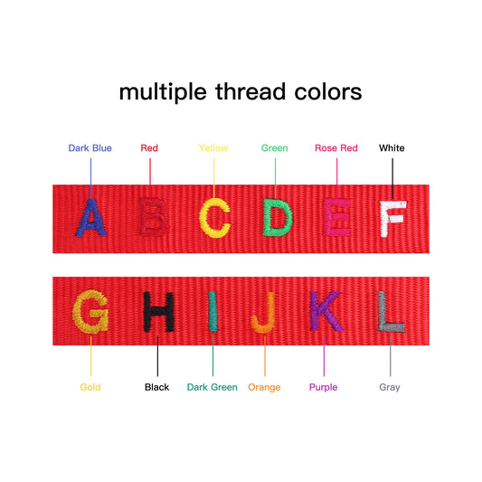 Personalized embroidered reflective dog collar in gray with durable nylon material