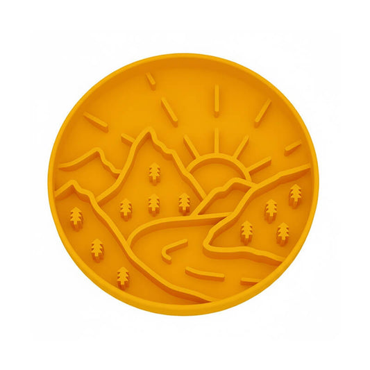 ⛰️Mountaineer Themed Slow Feeder Bowl-Orange&Cream&Purple