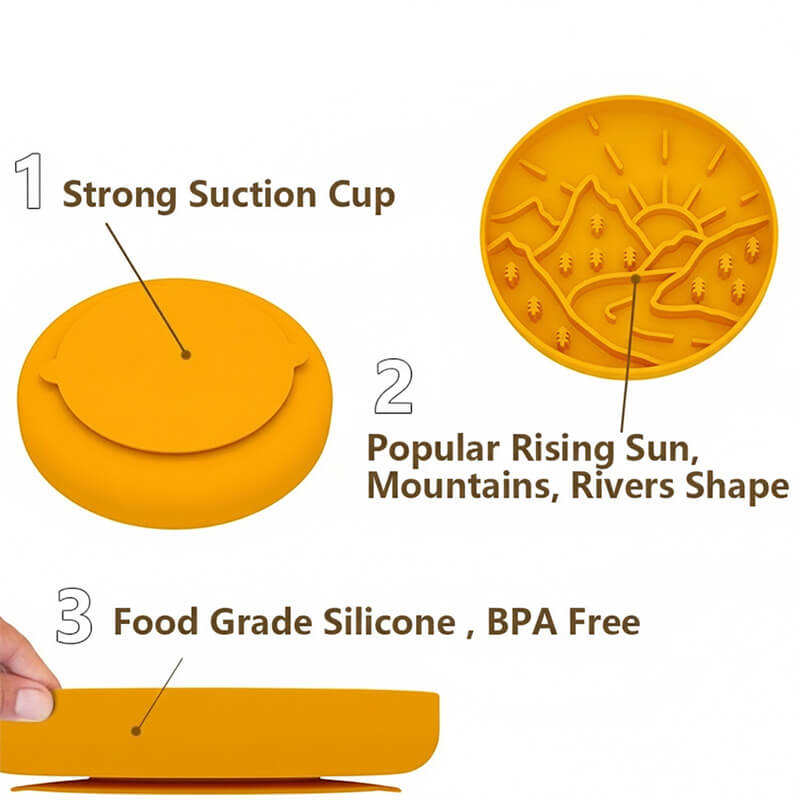 ⛰️Mountaineer Themed Slow Feeder Bowl-Orange&Cream&Purple