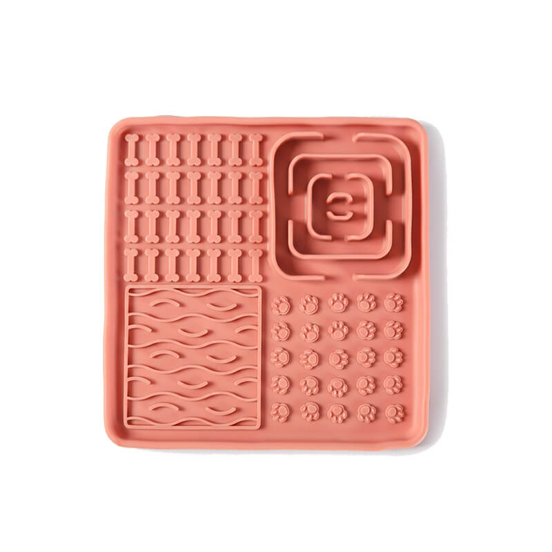 3-in-1 Enrichment Lick Mat with Suction Cups- Medium Square