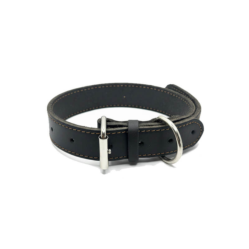 Reinforced Leather Dog Collar for Large Breeds |HRR dog