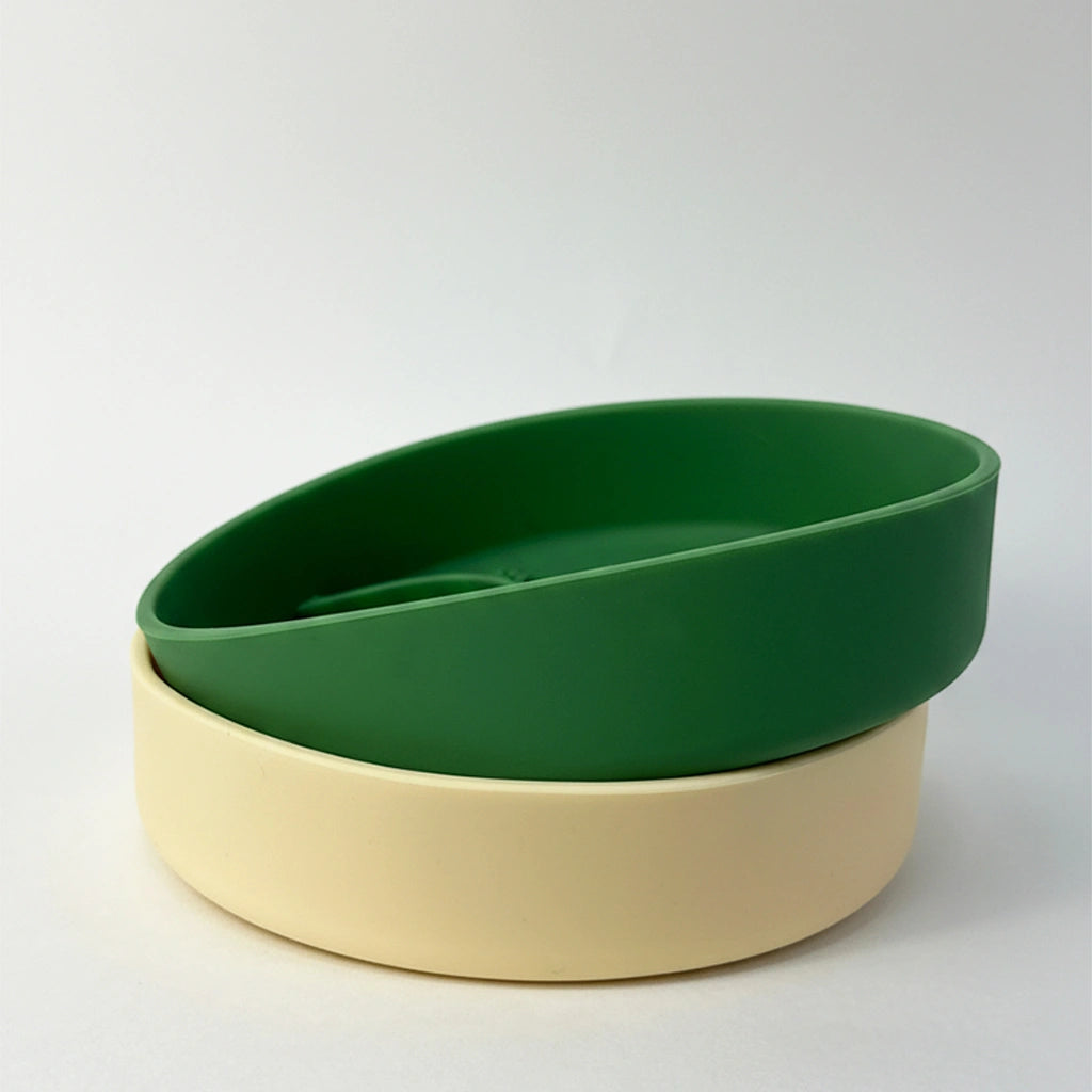 Dual-Zone Silicone Slow Feeder Bowl