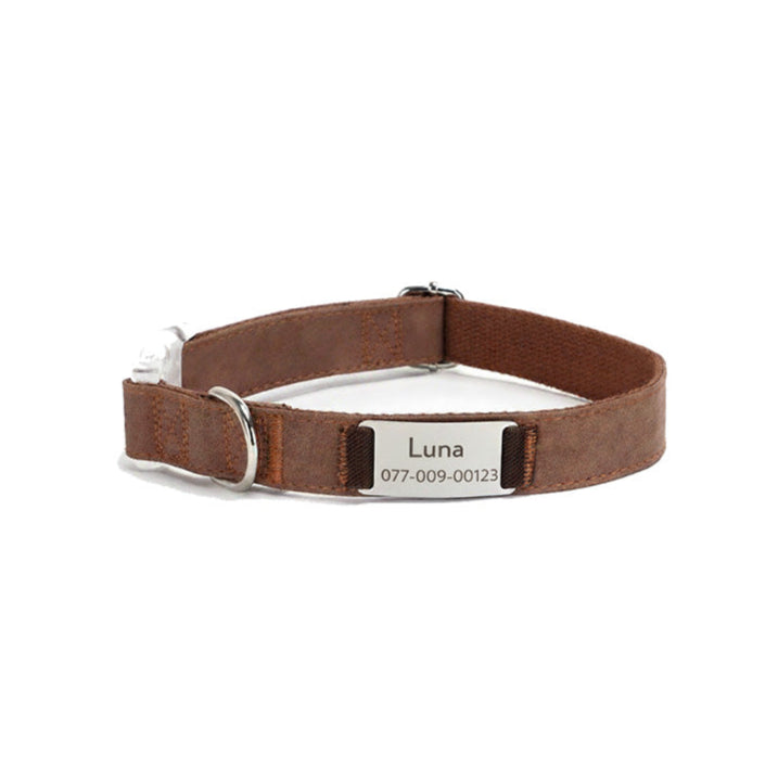 Free Engraved Leather Dog Collar - Personalised ID| HRR dog