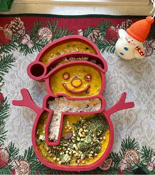 ⛄ Christmas Snowman Slow Feeder Bowl