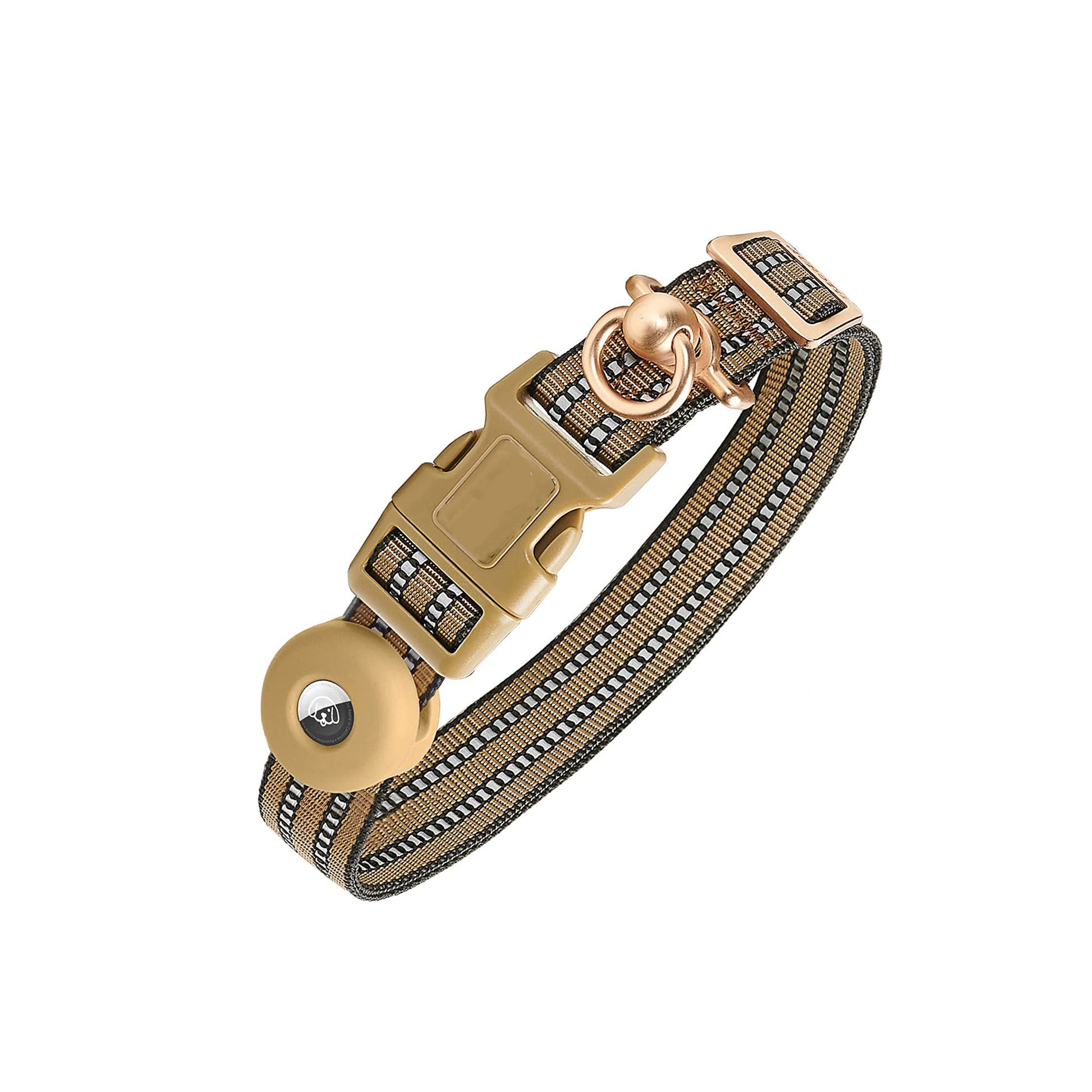 Reflective AirTag Dog Collar - Anti-Loss, Tangle-Free, Durable Nylon for Safe Day & Night Walks | HRR Dog AirTag Holde