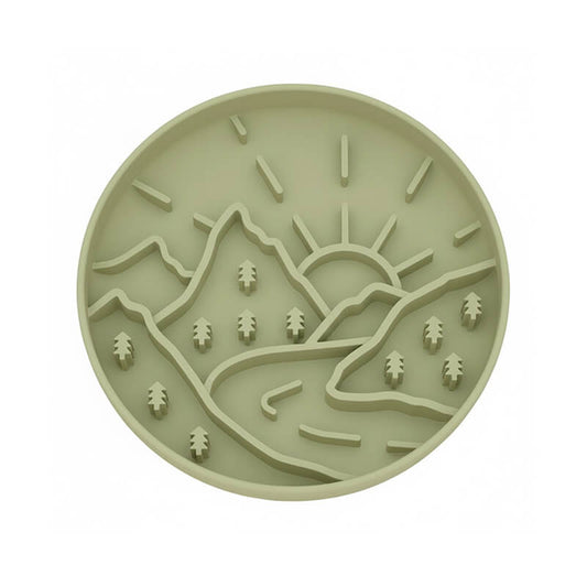 ⛰️Mountaineer Themed Slow Feeder Bowl-Green&Blue