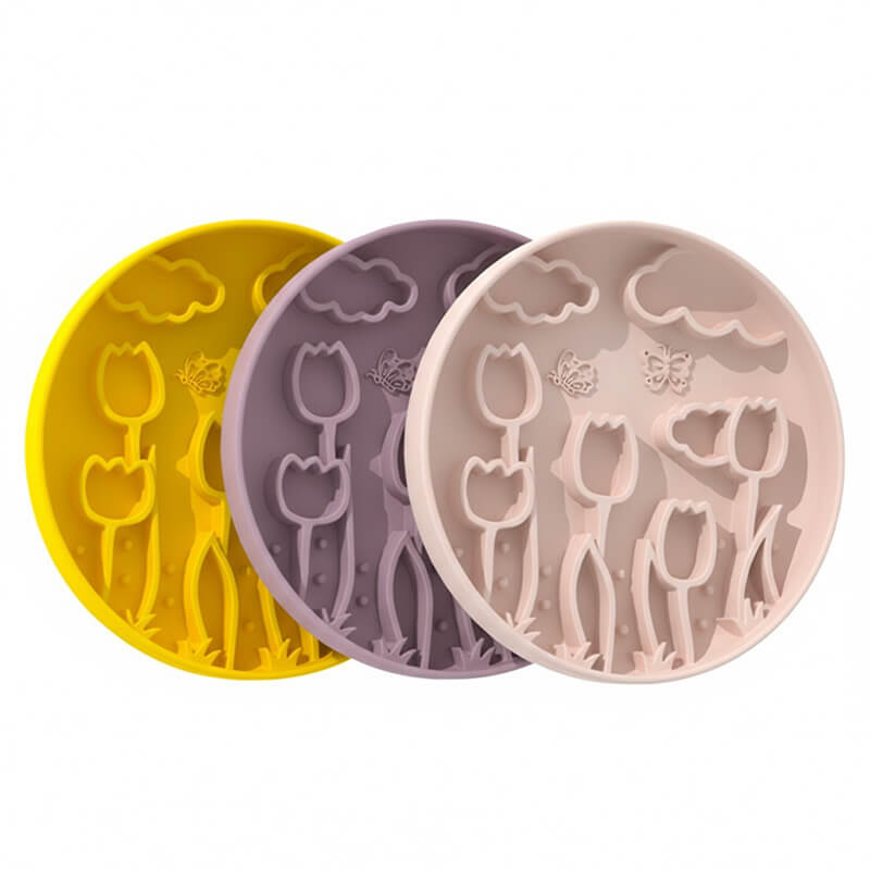 🌷Tulip Themed Slow Feeder Bowl