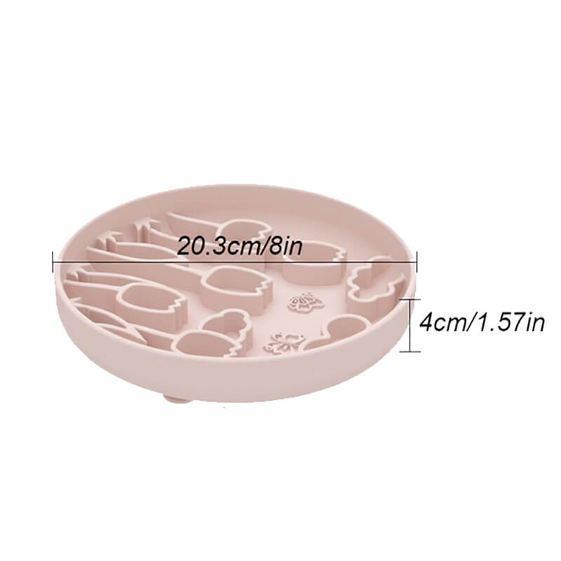 🌷Tulip Themed Slow Feeder Bowl