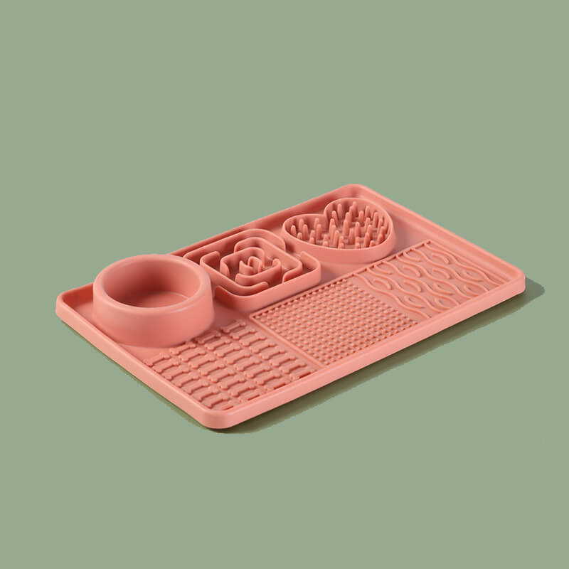 3-in-1 Enrichment Lick Mat with Suction Cups- Large Rectangle