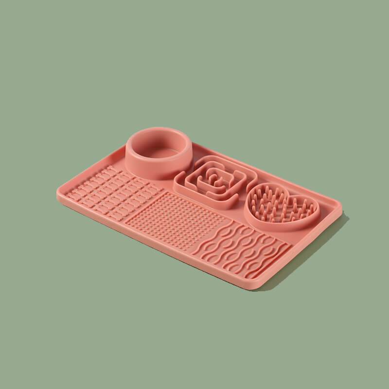 3-in-1 Enrichment Lick Mat with Suction Cups- Large Rectangle