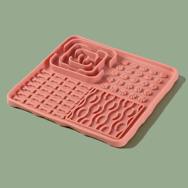 3-in-1 Enrichment Lick Mat with Suction Cups- Medium Square
