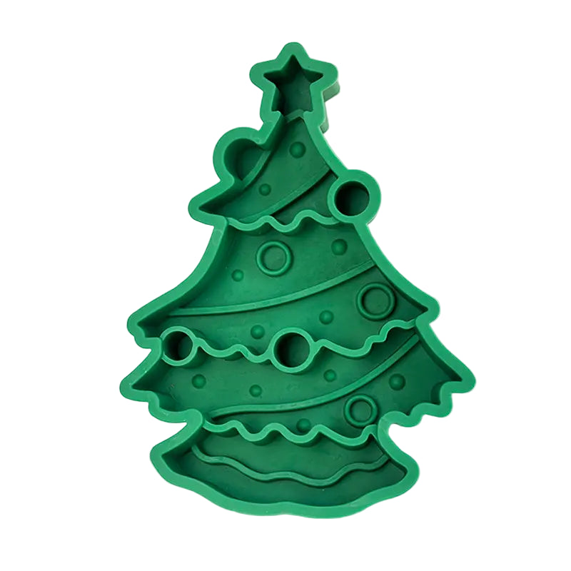 Green Christmas Tree Slow Feeder Dog Bowl Gift