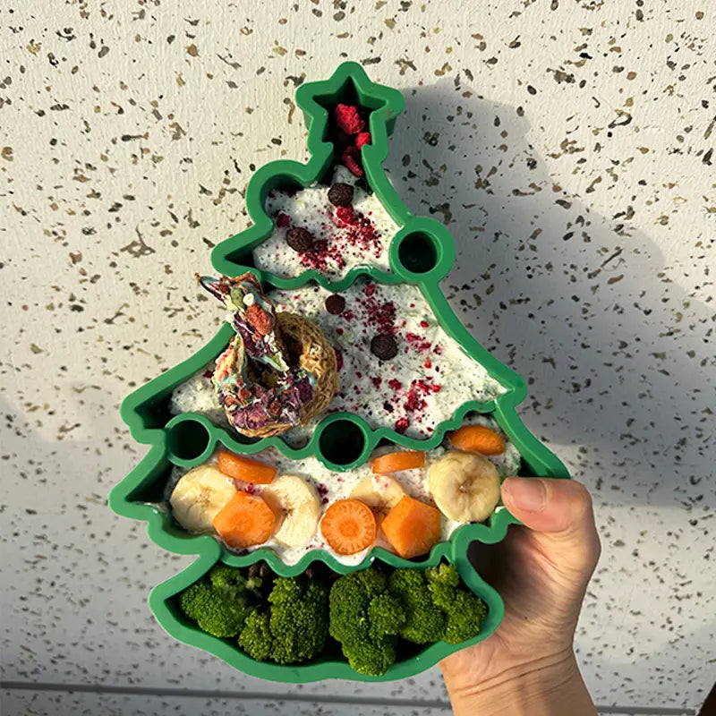 🎄 Christmas Tree Slow Feeder Bowl