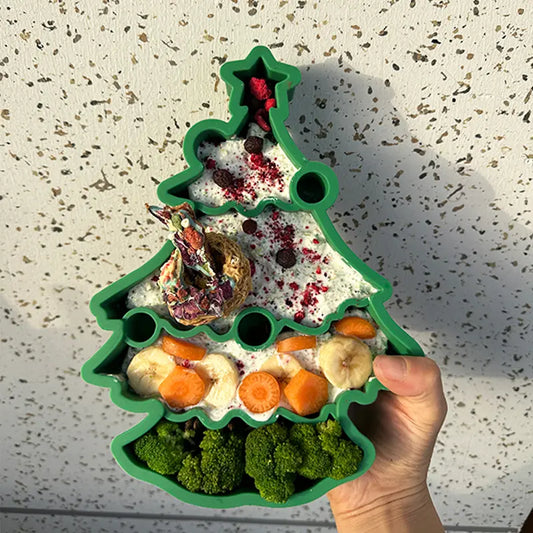 🎄 Christmas Tree Slow Feeder Bowl