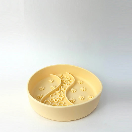 Dual-Zone Silicone Slow Feeder Bowl