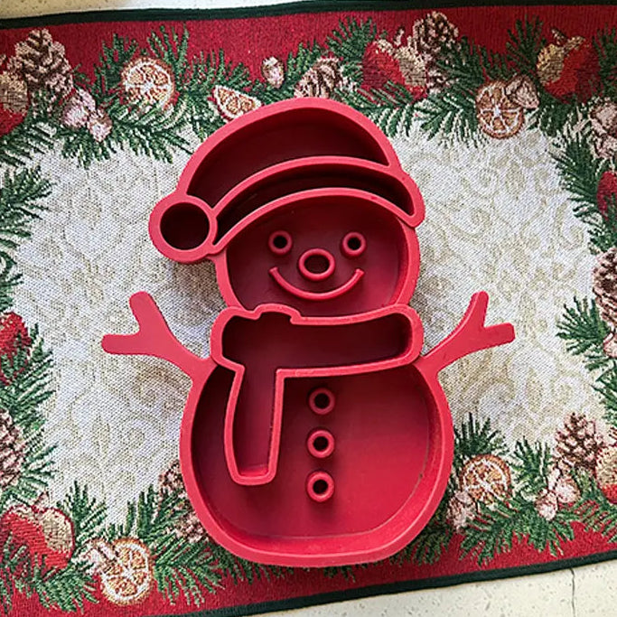 ⛄ Christmas Snowman Slow Feeder Bowl